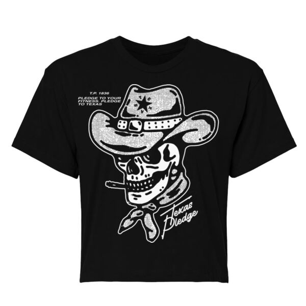 SKULL - PREMIUM WOMEN'S CROPPED T-SHIRT - $7N5Q9D$ Thumbnail