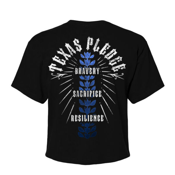 BLUE BONNET BACKBONE - WOMEN'S CROPPED T-SHIRT - $SEV6ND$ Thumbnail