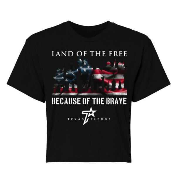 LIMITED EDITION - BECAUSE OF THE BRAVE - WOMEN'S CROPPED T-SHIRT - $Q3YSMX$ Thumbnail