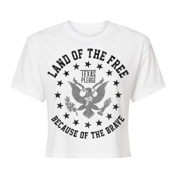 LIMITED EDITION - LAND OF THE FREE - WOMEN'S CROPPED T-SHIRT - $BF6RKN$ Thumbnail