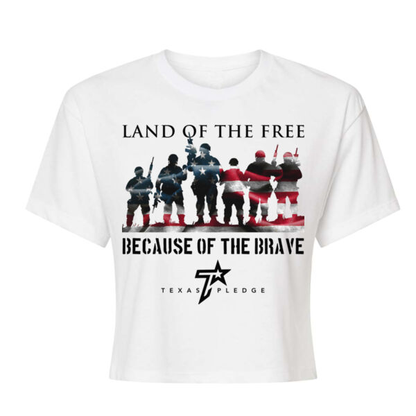 LIMITED EDITION - BECAUSE OF THE BRAVE - WOMEN'S CROPPED T-SHIRT - $M9586U$ Thumbnail